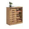 Pre-vânzare SoBuy FSB65-N Bufet Dulap de depozitare cu ușă glisantă tip hambar, Comodă multifuncțională pentru hol living bucătărie – 80x35x90 cm