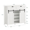 SoBuy FSB74-W Dulap de Intrare cu Depozitare Integrată pentru Pantofi – 2 Uși Glisante și 2 Sertare – Hol Organizat – 104x35x93 cm Alb