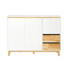 SoBuy Bucătărie Mobilă Credenza Direcția de intrare în bucătărie Bucătărie Bufet Lateral Lateral Credenza inferioară TV 120x40x90M FSB75-WW