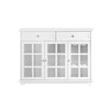 SoBuy Bucătărie bucătărie bucătărie bucătărie cu ușă de sticlă credință alb bufet119x40x90cm fsb77-w