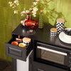 SoBuy Credenza cu roți mobile pentru microunde de bucătărie cu 1 sertar, 3 uși garderobă de bucătărie 89x40x89cm FSB78-SHCH