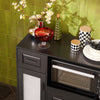SoBuy Credenza cu roți mobile pentru microunde de bucătărie cu 1 sertar, 3 uși garderobă de bucătărie 89x40x89cm FSB78-SHCH
