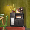 SoBuy Credenza cu roți mobile pentru microunde de bucătărie cu 1 sertar, 3 uși garderobă de bucătărie 89x40x89cm FSB78-SHCH