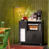 SoBuy Credenza cu roți mobile pentru microunde de bucătărie cu 1 sertar, 3 uși garderobă de bucătărie 89x40x89cm FSB78-SHCH