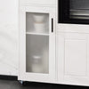 SoBuy Credenza cu roți mobile pentru microunde de bucătărie cu 1 sertar, 3 uși garderobă de bucătărie 89x40x89cm FSB78-W