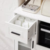 SoBuy FSB78-W Desserte à roulettes, Îlot Central avec Roues, Meuble de Rangement pour Cuisine, Support Micro-Ondes, Desserte Mobile pour Salle à Manger et Bureau à Domicile 88,5 x 40 x 89 cm Blanc