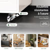 SoBuy FSB78-W Desserte à roulettes, Îlot Central avec Roues, Meuble de Rangement pour Cuisine, Support Micro-Ondes, Desserte Mobile pour Salle à Manger et Bureau à Domicile 88,5 x 40 x 89 cm Blanc