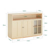 SoBuy Bufet Credenza cu 3 uși Cabinet Cabinet Cabinet Low Bass TV bej 120x40x85cm FSB80-MI