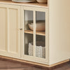 SoBuy Bufet Credenza cu 3 uși Cabinet Cabinet Cabinet Low Bass TV bej 120x40x85cm FSB80-MI