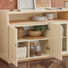 SoBuy Bufet Credenza cu 3 uși Cabinet Cabinet Cabinet Low Bass TV bej 120x40x85cm FSB80-MI