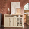 SoBuy FSB80-MI Buffet Placard de Cuisine Meuble de Rangement Armoire de Cuisine Multi-rangements avec 3 Portes Meuble d'entrée Meuble latéral