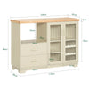 SoBuy Buffet Credenza cu 2 uși în bucătărie mobilă mobilă cu microunde mobilă 120x40x90cm FSB81-MI