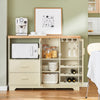 SoBuy Buffet Credenza cu 2 uși în bucătărie mobilă mobilă cu microunde mobilă 120x40x90cm FSB81-MI