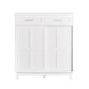 SoBuy Credenza cu uși glisante, dulap de bucătărie, dulap de living, bufet alb 80x40x85cm FSB84-W