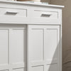 SoBuy Credenza cu uși glisante, dulap de bucătărie, dulap de living, bufet alb 80x40x85cm FSB84-W