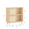 SoBuy FSB87-N Bufet Mobilier de Depozitare cu 2 Uși Glisante, Comodă Multifuncțională pentru Hol Sufragerie Bucătărie – 80x35x87 cm, Natural