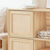 SoBuy FSB87-N Bufet Mobilier de Depozitare cu 2 Uși Glisante, Comodă Multifuncțională pentru Hol Sufragerie Bucătărie – 80x35x87 cm, Natural