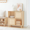 SoBuy FSB87-N Bufet Mobilier de Depozitare cu 2 Uși Glisante, Comodă Multifuncțională pentru Hol Sufragerie Bucătărie – 80x35x87 cm, Natural