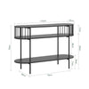 SoBuy FSB90-SCH Console d'Entrée Console avec Rangement Meuble de Couloir Multifonction Design Industriel Moderne pour Entrée, Salon ou Bureau Meuble Noir L110cm x P39cm x H76cm