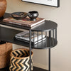 SoBuy FSB90-SCH Console d'Entrée Console avec Rangement Meuble de Couloir Multifonction Design Industriel Moderne pour Entrée, Salon ou Bureau Meuble Noir L110cm x P39cm x H76cm