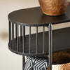 SoBuy FSB90-SCH Console d'Entrée Console avec Rangement Meuble de Couloir Multifonction Design Industriel Moderne pour Entrée, Salon ou Bureau Meuble Noir L110cm x P39cm x H76cm