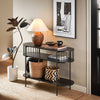 SoBuy FSB90-SCH Console d'Entrée Console avec Rangement Meuble de Couloir Multifonction Design Industriel Moderne pour Entrée, Salon ou Bureau Meuble Noir L110cm x P39cm x H76cm