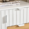SoBuy FSB91-WN Bufet, Dulap de Depozitare cu 3 Sertare și 1 Ușă, Picioare Metalice, Comodă Multifuncțională pentru Hol, Living – 75x35x76 cm, Alb și Natur