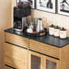 SoBuy FSB99-N Buffet Bas Multifonction avec 3 Portes et 3 Tiroirs, Meuble Rangement pour Cuisine, Salle à Manger ou Entrée, Naturel 112×40×89 cm