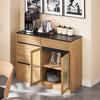 SoBuy FSB99-N Buffet Bas Multifonction avec 3 Portes et 3 Tiroirs, Meuble Rangement pour Cuisine, Salle à Manger ou Entrée, Naturel 112×40×89 cm