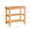 SoBuy FSR02-K-N Banc pentru Pantofi din Bambus cu Șezut și Raft de Depozitare pentru Intrare – 50x29x45 cm, Natural