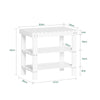 SoBuy FSR02-K-W Banchetă pentru încălțăminte din bambus cu șezut și raft de depozitare pentru hol – 50x29x46 cm, alb
