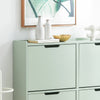SoBuy FSR100-GR Dulap de pantofi ultra-subțire 19cm – 4 Compartimente rabatabile, 8-12 Perechi, Anti-răsturnare, 60kg – Verde Salvie