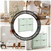 SoBuy FSR100-GR Dulap de pantofi ultra-subțire 19cm – 4 Compartimente rabatabile, 8-12 Perechi, Anti-răsturnare, 60kg – Verde Salvie