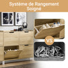 SoBuy FSR100-N Dulap de Pantofi Ultra-Slim 19 cm – Economie de Spațiu pentru Hol Îngust – 100x19x91 cm Natur