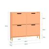 SoBuy FSR100-RS Dulap pentru Pantofi cu 4 Uși Rabatabile – Design Modern pentru Hol – 100x19x91 cm Roz