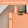 SoBuy FSR100-RS Dulap pentru Pantofi cu 4 Uși Rabatabile – Design Modern pentru Hol – 100x19x91 cm Roz