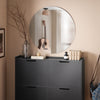 SoBuy FSR100-SCH Pantofar cu 4 Uși Rabatabile, Ultra-Subțire 19cm, Organizator Compact pentru Intrare Hol – 100x19x91 cm, Negru