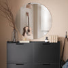 SoBuy Intrare raft de încălțăminte subțire cu 4 uși și 4 compale de economisire neagră 100x19x91 cm fsr100-shch