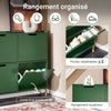 SoBuy FSR100-SY Dulap Pantofar Ultra-Slim 19cm – Economisește Spațiu pentru Hol Îngust – Verde Salvie