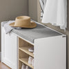 SoBuy FSR109-WN Banc pentru Pantofi cu Pernă Căptușită și Raft Detașabil pentru Hol Intrare – 80x35x45 cm, Alb și Natur