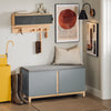 SoBuy Suport pentru pantofi de bancă cu scaun, piept de recipient cu 2 uși, 90x34x46cm FSR117-HG