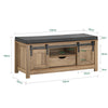 SoBuy FSR118-BR Banc pentru Pantofi cu Pernă Căptușită și Ladă de Depozitare pentru Intrare – 100x35x46 cm, Maro
