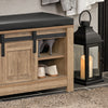 SoBuy FSR118-BR Banc pentru Pantofi cu Pernă Căptușită și Ladă de Depozitare pentru Intrare – 100x35x46 cm, Maro