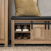 SoBuy FSR118-BR Banc pentru Pantofi cu Pernă Căptușită și Ladă de Depozitare pentru Intrare – 100x35x46 cm, Maro