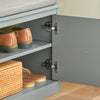 SoBuy FSR131-HG Banc pentru Pantofi cu Pernă Căptușită și 2 Uși, Mobilier de Hol – 90x34x46 cm, Gri