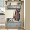 SoBuy FSR131-HG Banc pentru Pantofi cu Pernă Căptușită și 2 Uși, Mobilier de Hol – 90x34x46 cm, Gri