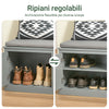SoBuy Pantof rafturi cu scaun de bancă cu bancă de depozitare pentru cizme de intrare sholet 98x37x49cm FSR131-HG