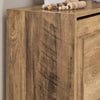 SoBuy FSR137-F Dulap de Pantofi cu 2 Sertare Rabatabile, Subțire 23cm pentru Hol Intrare – 60x23x79 cm, Lemn Închis la Culoare