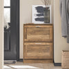 SoBuy FSR137-F Dulap de Pantofi cu 2 Sertare Rabatabile, Subțire 23cm pentru Hol Intrare – 60x23x79 cm, Lemn Închis la Culoare