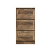 SoBuy Rack de încălțăminte sold cu 3 Limelights care economisește mașina Slim, 60x23x115cm, nuc, FSR137-L-F